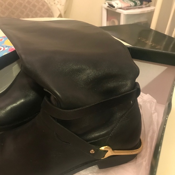 Ralph Lauren Leather Riding Boots BLACK size 8 - Picture 6 of 14
